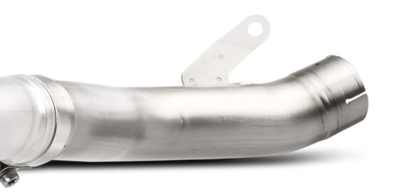 Akrapovic Titanium Link Pipe Silver Fits 16-20 Kawasaki ZX10R