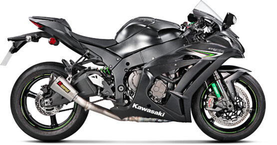 Akrapovic Titanium Slip-On Exhaust w/ Link Pipe Silver Fits Kawasaki ZX10R - Image 4