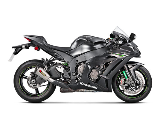 Akrapovic Titanium Slip-On Exhaust Silver Fits 16-20 Kawasaki ZX10R - Image 3