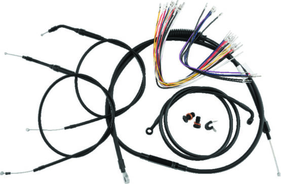 Burly Brand Control Kit 18in Gorilla Ape Black For Harley Non-ABS - Image 2