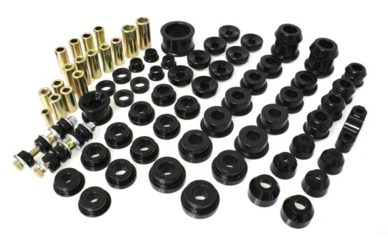 Black Hyper-Flex Master Bushing Kit Fits 92-95 Civic/CRX, 93-97 Del Sol
