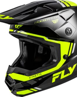 Fly Racing Kinetic Verdict Helmet Black/Hi-Vis/Grey LG