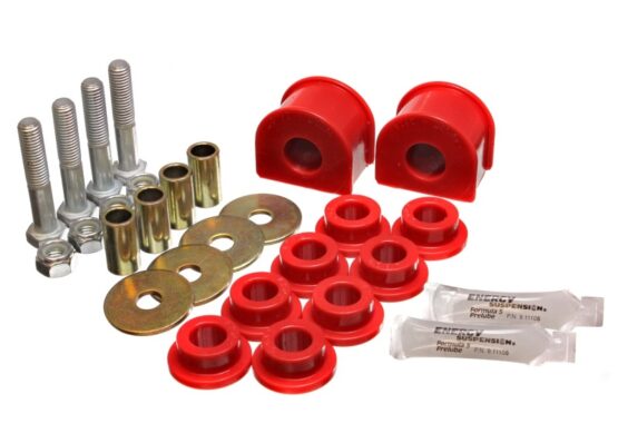 Red Rear Sway Bar Bushing Set (Inc End Links)