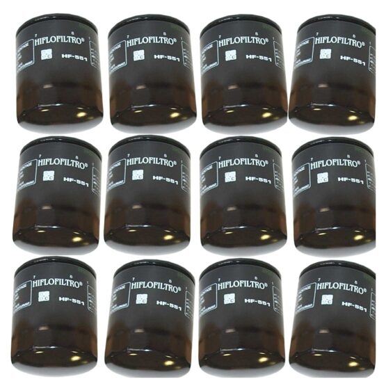 HF551 Oil Filter - Black - 12 Pack
