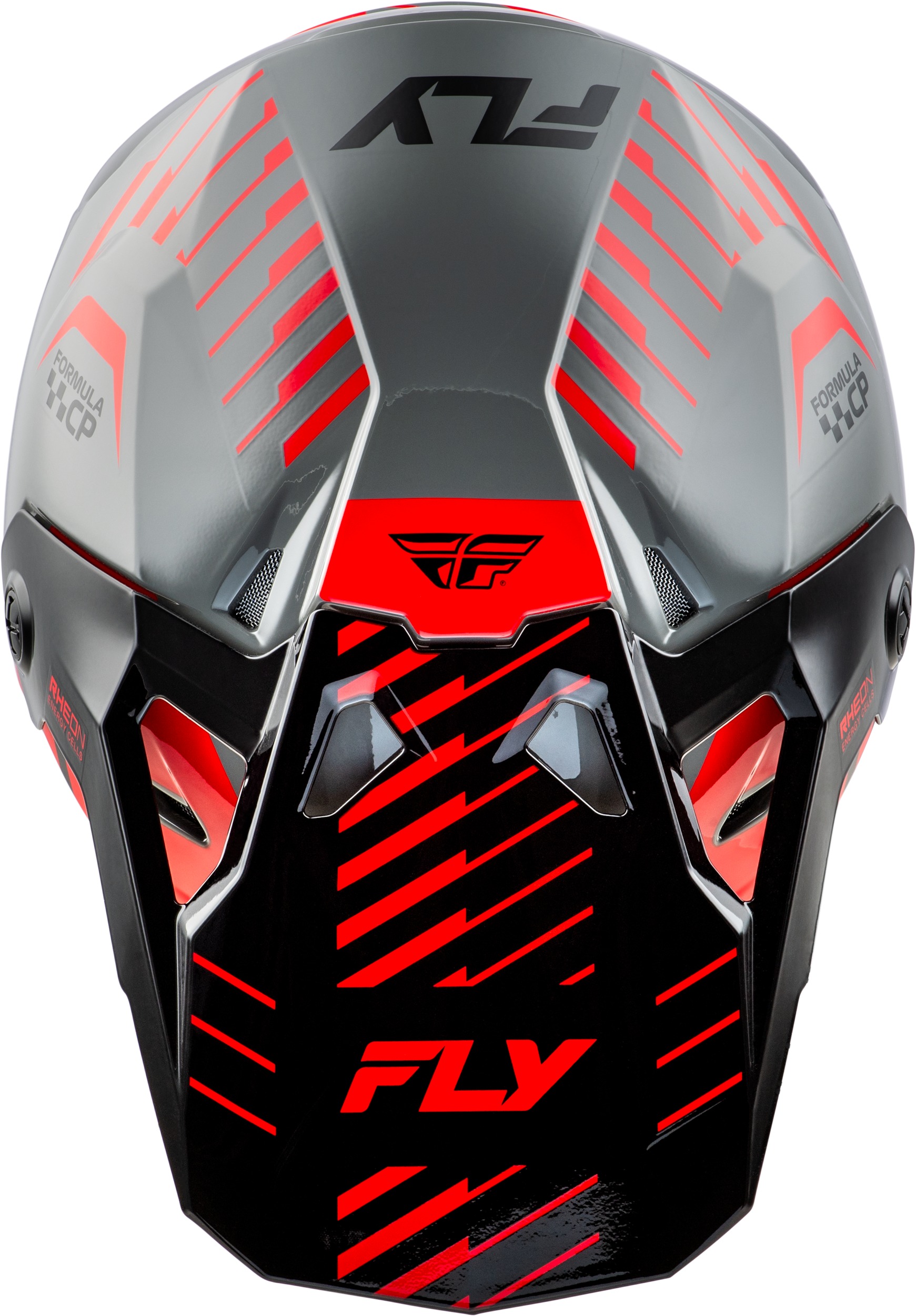 Fly Racing Formula CP Slice Helmet Grey/Red/Black LG - Image 4