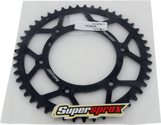 Supersprox Rear Steel Sprocket 49T Black Fits Honda - Image 3