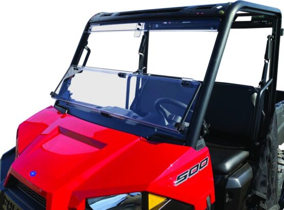 QuadBoss Windbreak Folding Windshield Clear Fits 17-21 Polaris Ranger 500 - Image 4