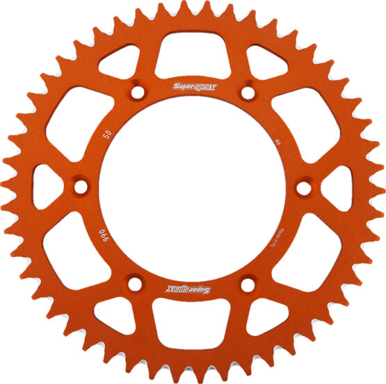 Supersprox 50T Aluminum Rear Sprocket Orange 520 Chain Fits KTM/Husqvarna