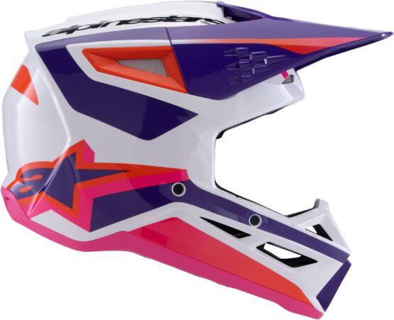 Alpinestars SM3 Heat Helmet Gloss White/Purple/Pink XL - Image 6