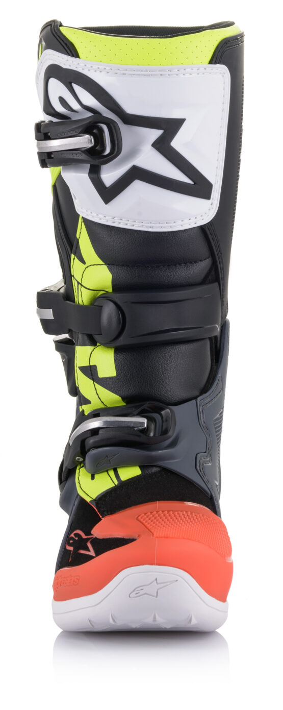 Alpinestars Tech 7S Youth Boots Black/Gray/Red/White/Yellow US 8 - Image 5