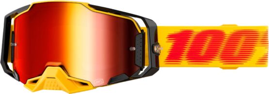 100% Armega Goggle Tetsu Orange Black Mirror Red Lens Adult