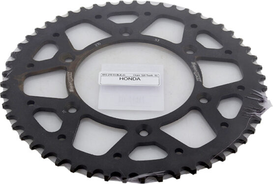 Supersprox Steel Rear Sprocket 53T Black Fits Honda - Image 3