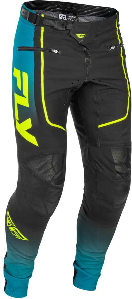 Fly Racing Youth Rayce Bicycle Pants Teal/Black/Lime 24