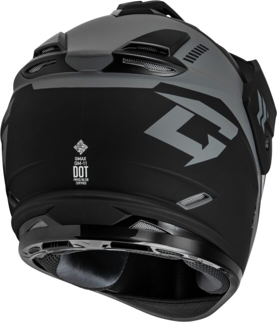 GMAX GM-11 Ronin Helmet Matte Black/Silver XL - Image 3