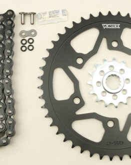 V3 Chain & Sprocket Kit Black SX Chain 520 15/47 Black Steel