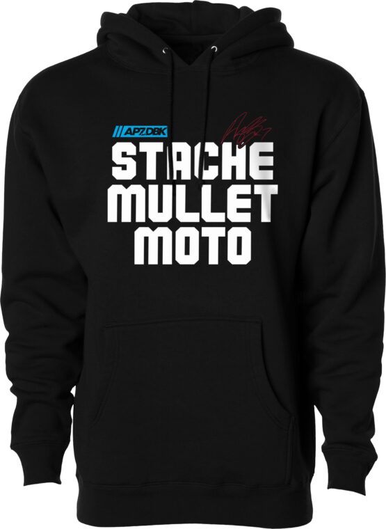 DBK Stache Mullet Moto Hoodie Black XL