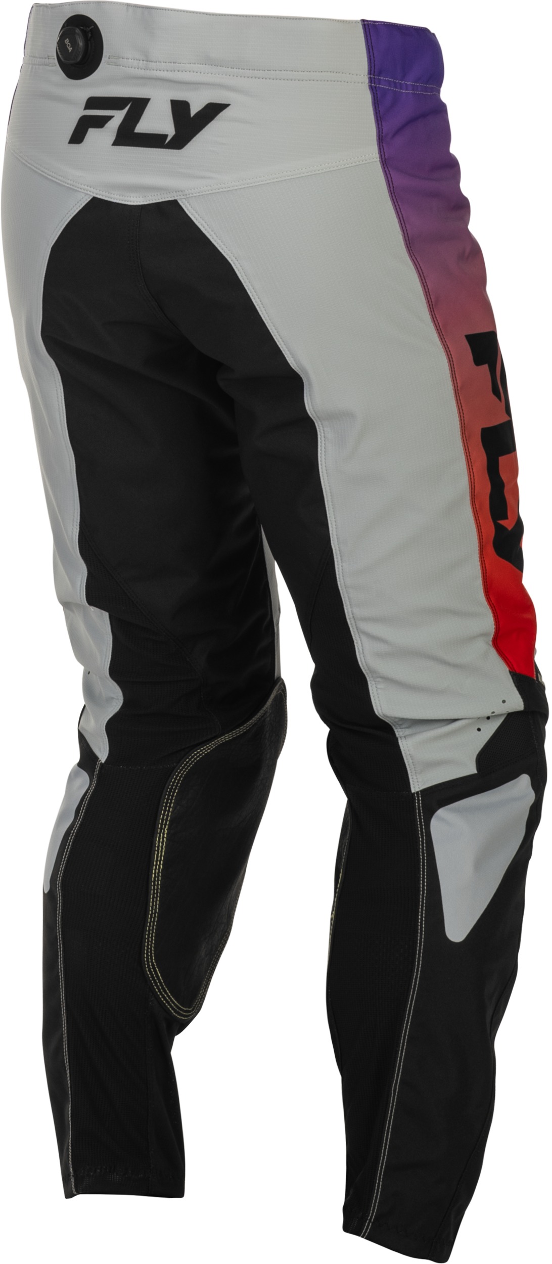Fly Racing Kinetic Pants Grey/Red/Purple/Black Size 28 - Image 3