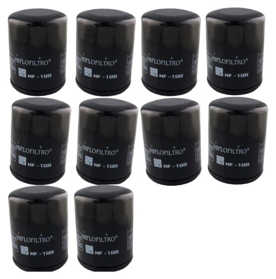 HF198 Oil Filter - Black - 10 Pack