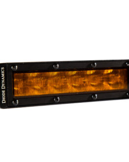 6 In LED Light Bar Single Row Straight SS6 - Amber Wide Light Bar (Single)