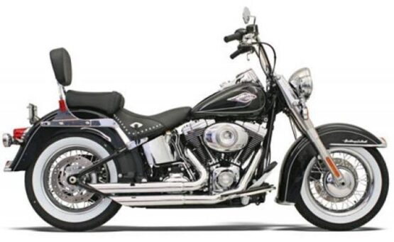 Bassani FireFlight Chrome Exhaust System Fits 86-16 Harley FXS FXST FLST