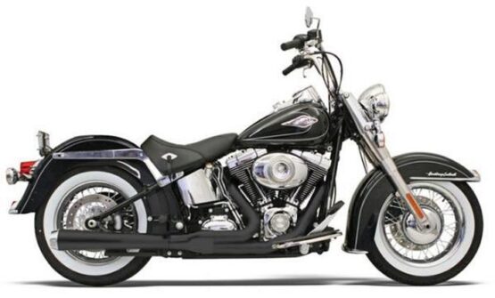 Bassani Road Rage Black 2-1 Exhaust System Fits 86-16 Harley FXS/FXST/FLS