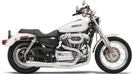 Bassani Road Rage Chrome Short 2-1 Exhaust System Fits 86-03 Harley XL