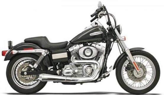 Bassani Road Rage Chrome Short 2-1 Exhaust Fits 91-16 Harley FXD FXDWG