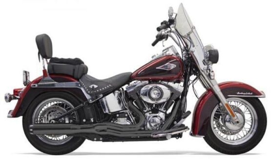 Bassani Road Rage II B1 Black 2-1 Exhaust System Fits 86-16 Harley FXS FXST