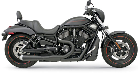 Bassani Road Rage Black Short 2-1 Exhaust System For 07-16 Harley Vrod