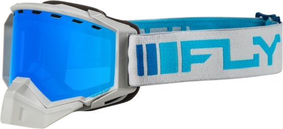 Fly Racing Zone Snow Goggle Silver/Blue Sky Blue Mirror Lens