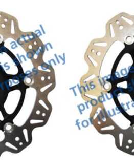 VEE Style Brake Rotors - Black Center Front Set