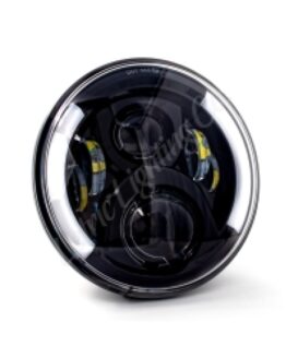 Letric Lighting 7in LED Deluxe Headlight w/ Turn Signals - Black