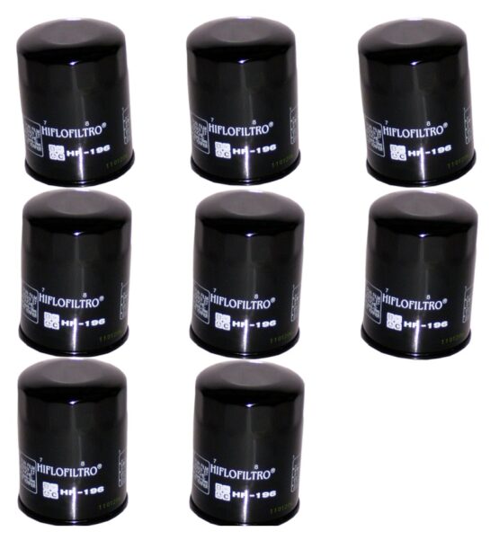 HF196 Oil Filter - Black - 8 Pack