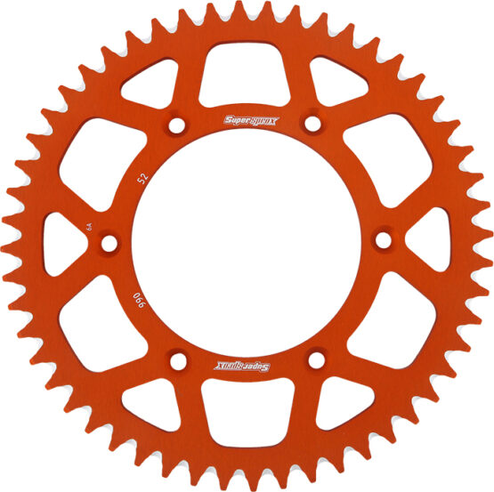 Supersprox 52T Aluminum Rear Sprocket Orange 520 Chain For KTM/Husqvarna