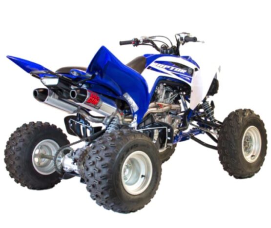 Big Gun EXO Dual Full Exhaust System Polished Fits 2015+ Yamaha Raptor 700
