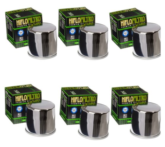 HF204C Oil Filter - Chrome - 6 Pack