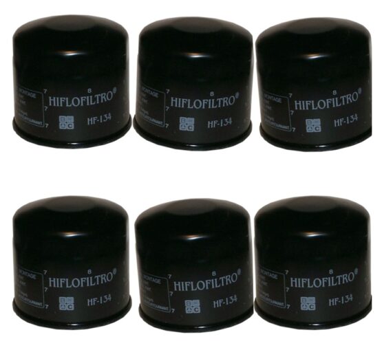 HF134 Oil Filter - Black - 6 Pack