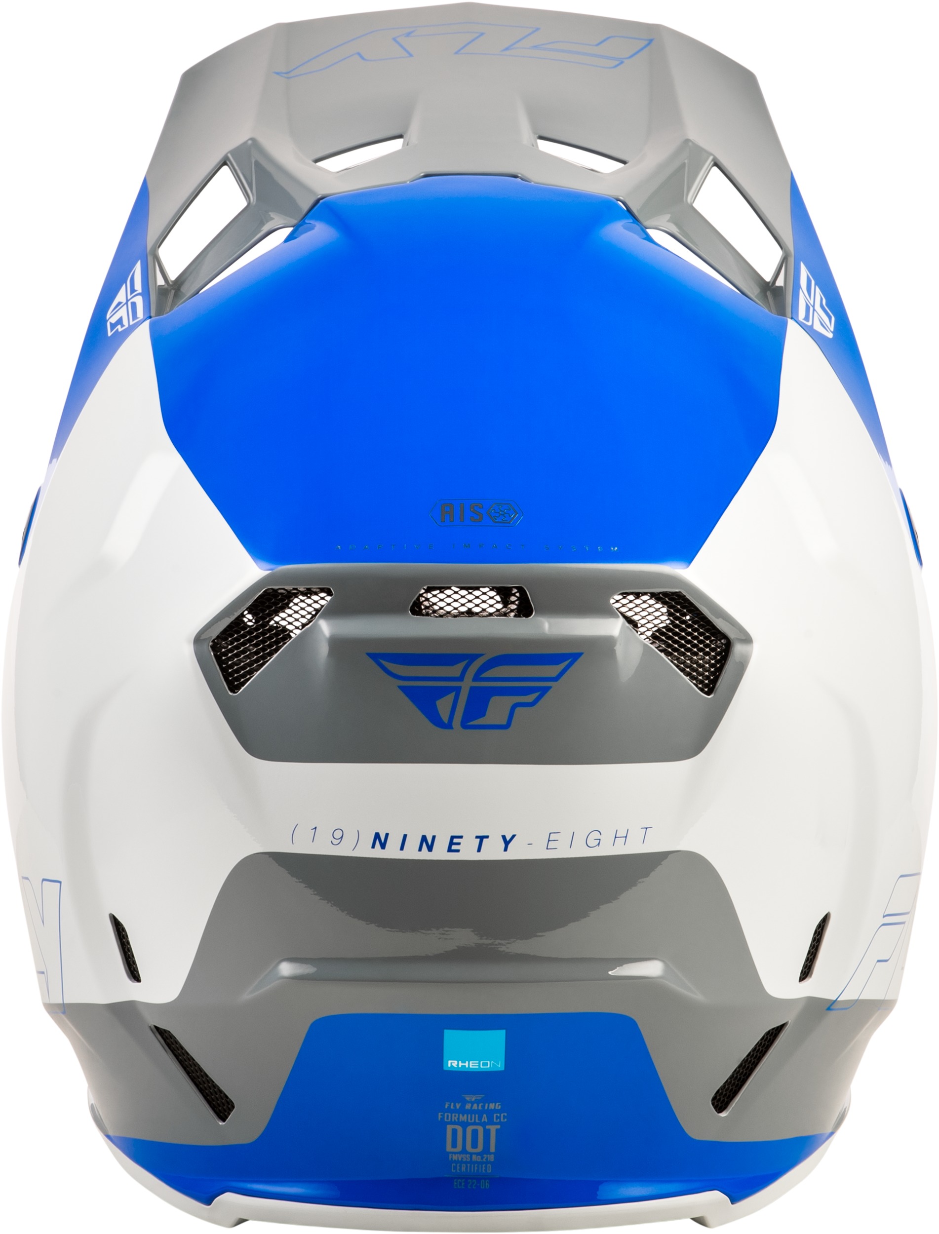 Fly Racing Formula CC Glide Helmet Blue/Light Grey/Grey Large - Image 3