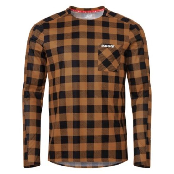 USWE Flannel Long Sleeve Off-Road Jersey Bronze XL - Image 3