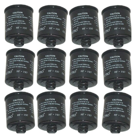 HF197 Oil Filter - Black - 12 Pack