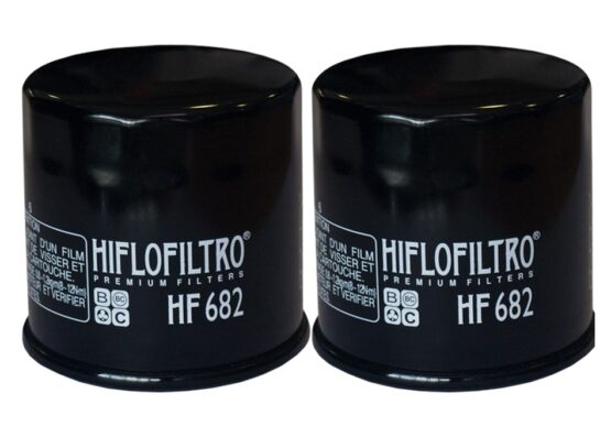 HiFloFiltro HF682 Oil Filter - Black - 2 Pack