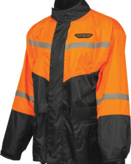 Fly Racing 2-Piece Rain Suit Black/Orange Small