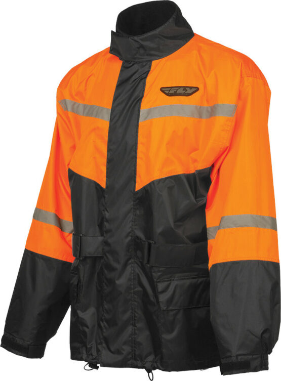 Fly Racing 2-Piece Rain Suit Black/Orange Small