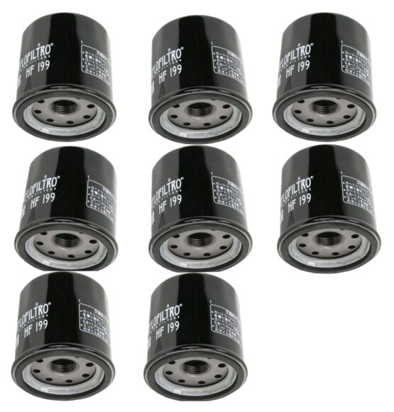 HF199 Oil Filter - Black - 8 Pack