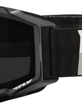 Fly Racing Zone Pro Goggle Black/White with Dark Smoke Lens