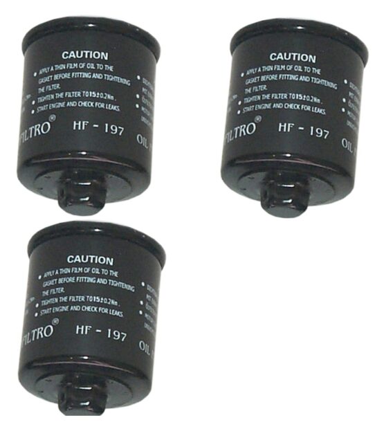 HF197 Oil Filter - Black - 3 Pack