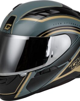 GMAX FF-98 Aftershock Helmet Grey/Metallic Gold Large