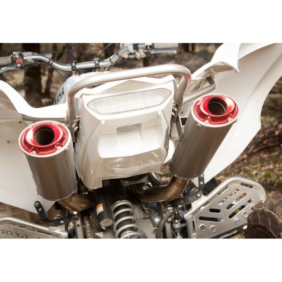 Big Gun EVO R Dual Full Exhaust Red End Cap Fits 06-14 Yamaha Raptor 700 - Image 4