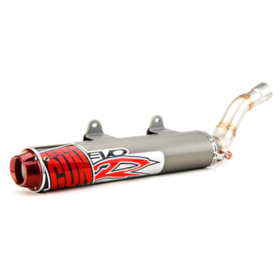 Big Gun EVO R Slip-On Exhaust Silver Fits 08-14 Kawasaki KFX450R