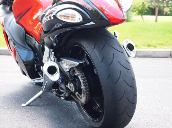Alien Head 14" Polished Dual Slip On Exhaust - Image 3